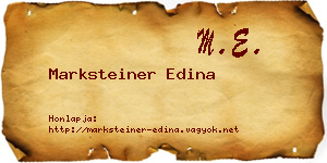 Marksteiner Edina névjegykártya